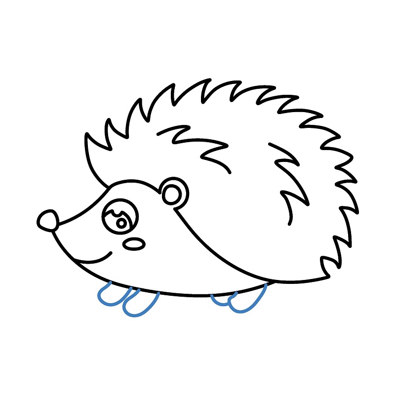 Hướng dẫn vẽ con nhím con. - Bước 7