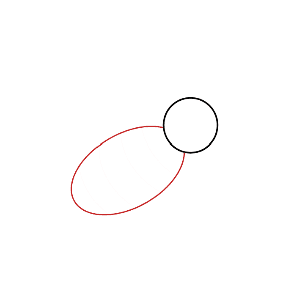 Hướng dẫn cách vẽ con ong đơn giản cho bé - Bước 2