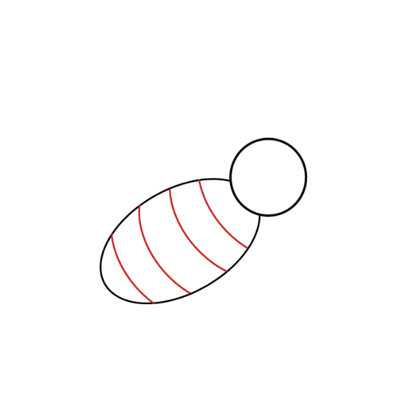 Hướng dẫn cách vẽ con ong đơn giản cho bé - Bước 3