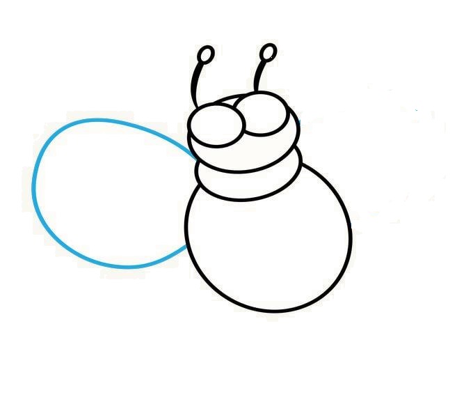 Hướng dẫn cách vẽ con ong đơn giản và dễ thương cho bé - Bước 6