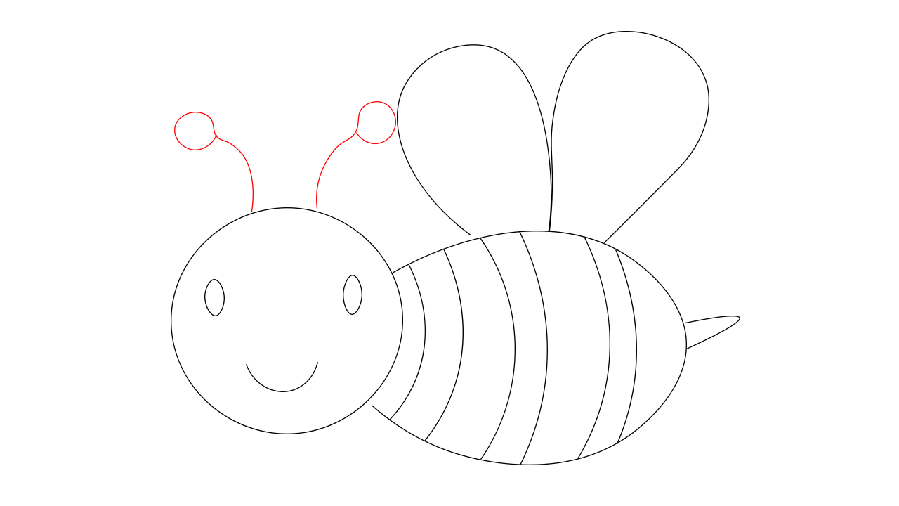 Hướng dẫn cách vẽ con ong đơn giản và thật đẹp cho bé - Bước 7