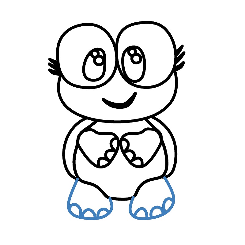 Hướng dẫn vẽ con rùa đáng yêu. - Bước 8