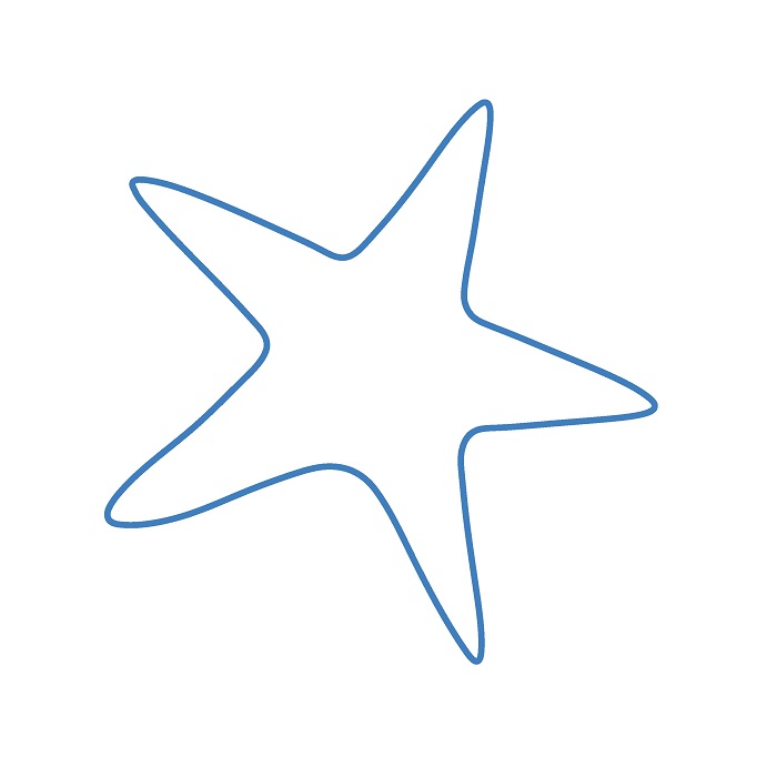 Hướng dẫn vẽ con sao biển siêu dễ và đáng yêu. - Bước 1