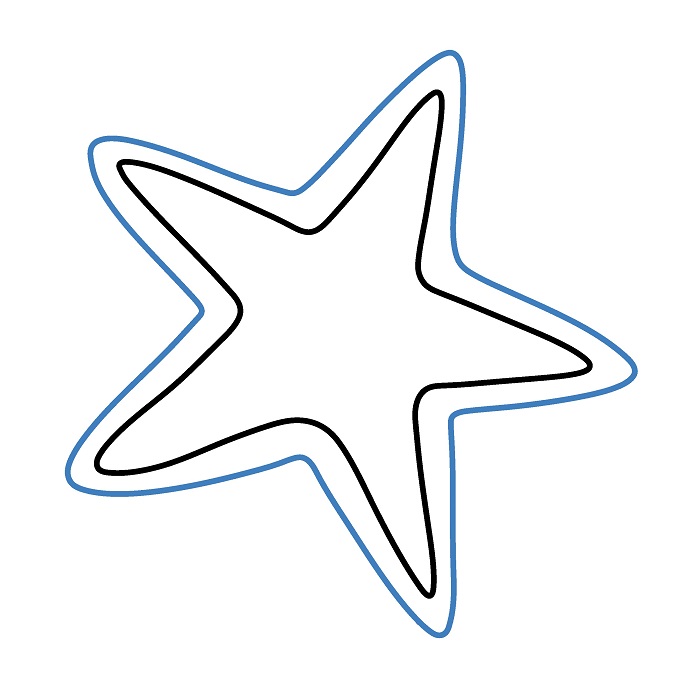 Hướng dẫn vẽ con sao biển siêu dễ và đáng yêu. - Bước 2