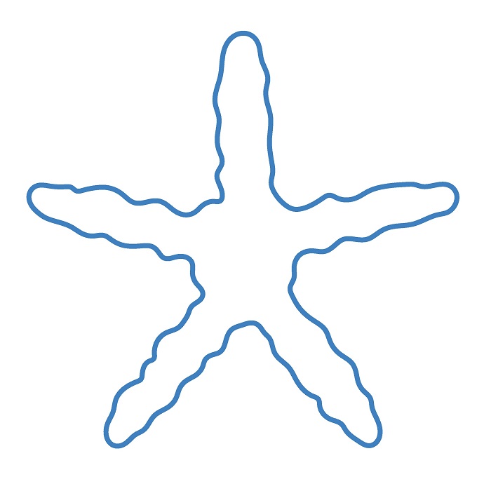 Hướng dẫn vẽ con sao biển chi tiết và đẹp. - Bước 1