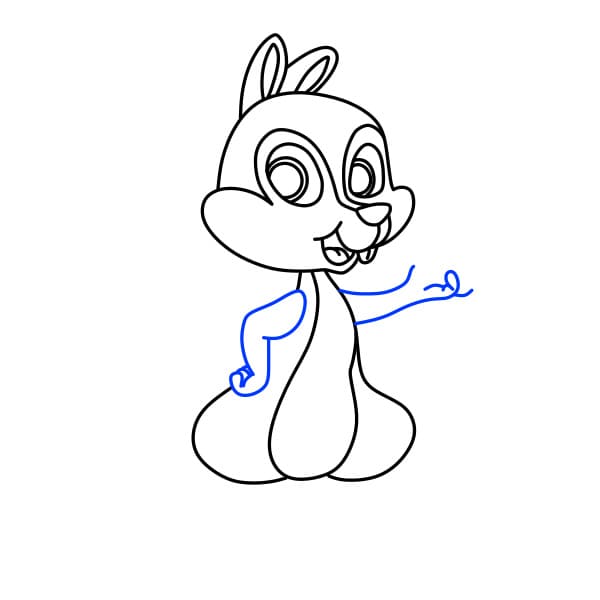 Hướng dẫn vẽ con sóc đơn giản và dễ thương cho bé - Bước 6