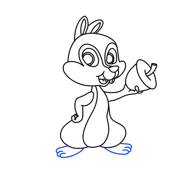 Hướng dẫn vẽ con sóc đơn giản và dễ thương cho bé - Bước 8