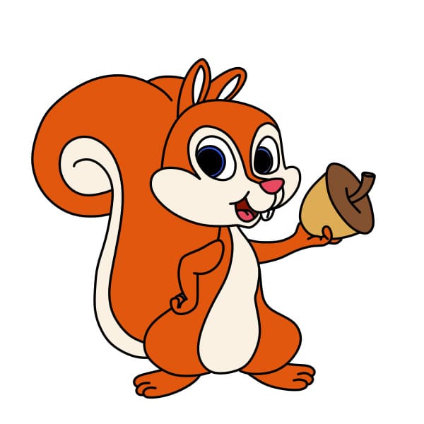 Hướng dẫn vẽ con sóc đơn giản và dễ thương cho bé