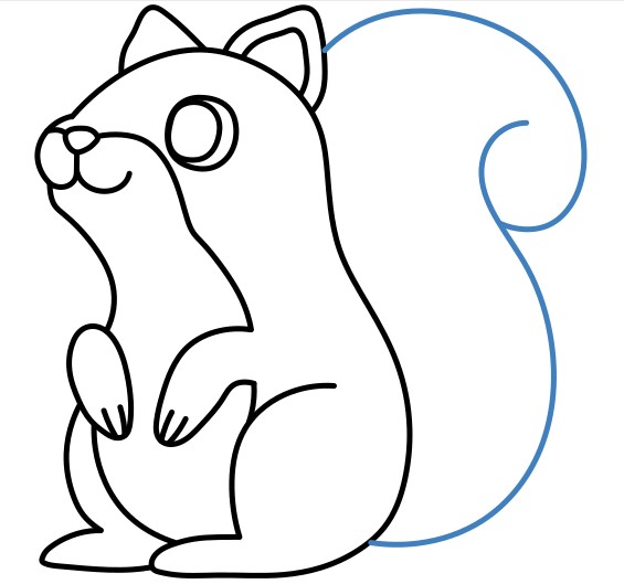 Hướng dẫn vẽ con sóc nâu đáng yêu. - Bước 10