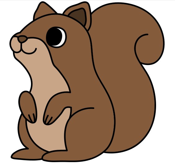 Hướng dẫn vẽ con sóc nâu đáng yêu. - Bước 11