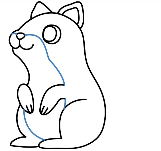 Hướng dẫn vẽ con sóc nâu đáng yêu. - Bước 9