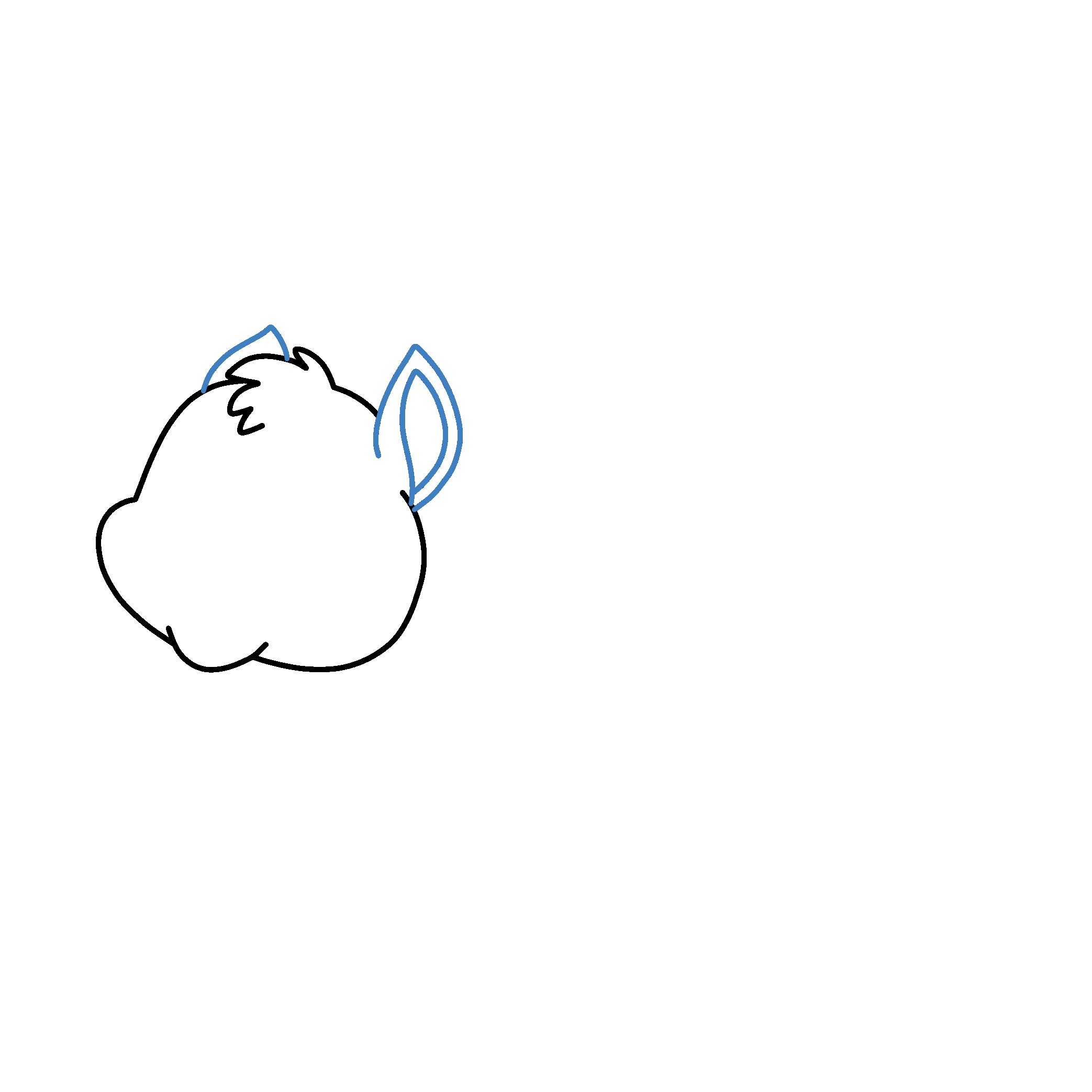 Hướng dẫn vẽ con sóc vui vẻ. - Bước 3