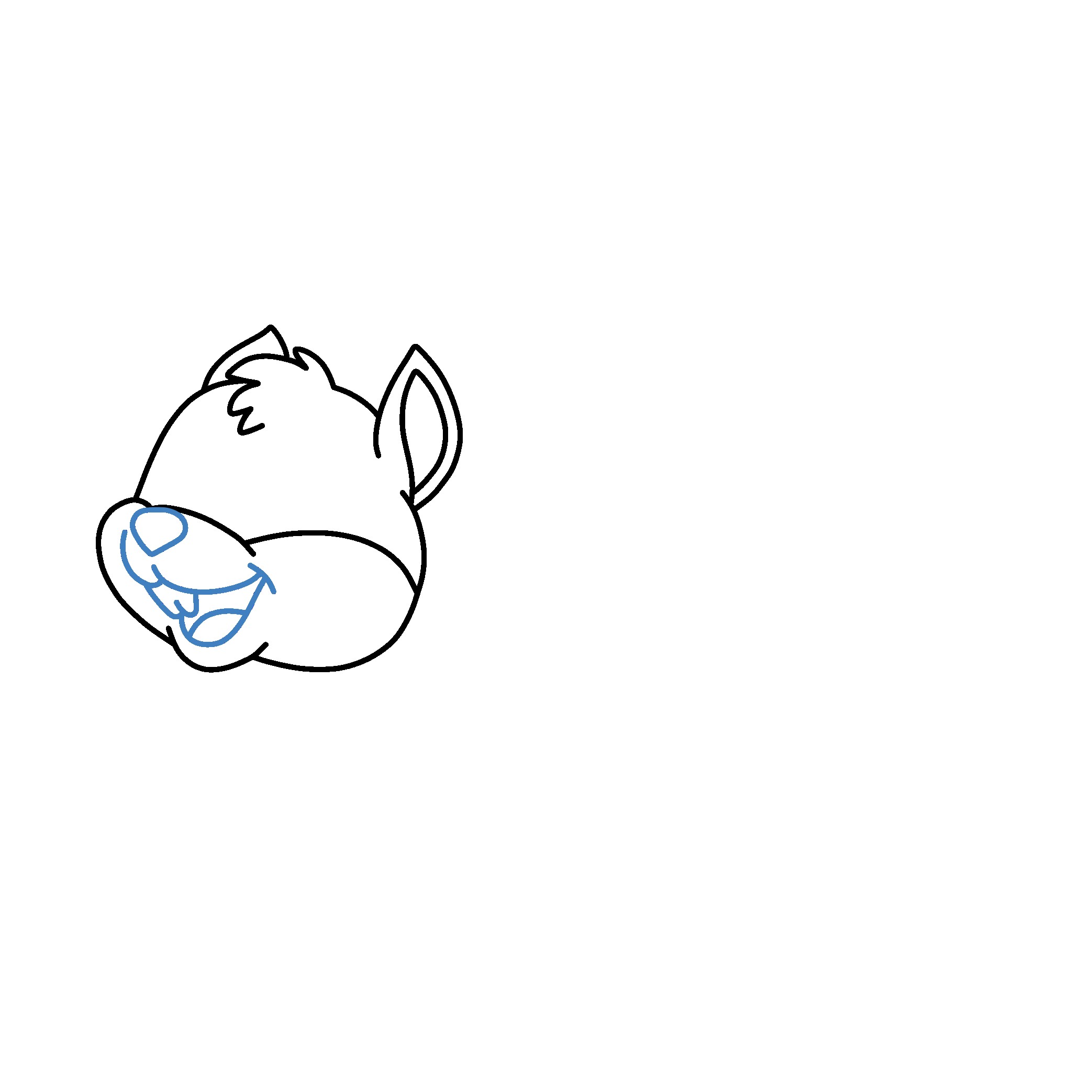 Hướng dẫn vẽ con sóc vui vẻ. - Bước 5