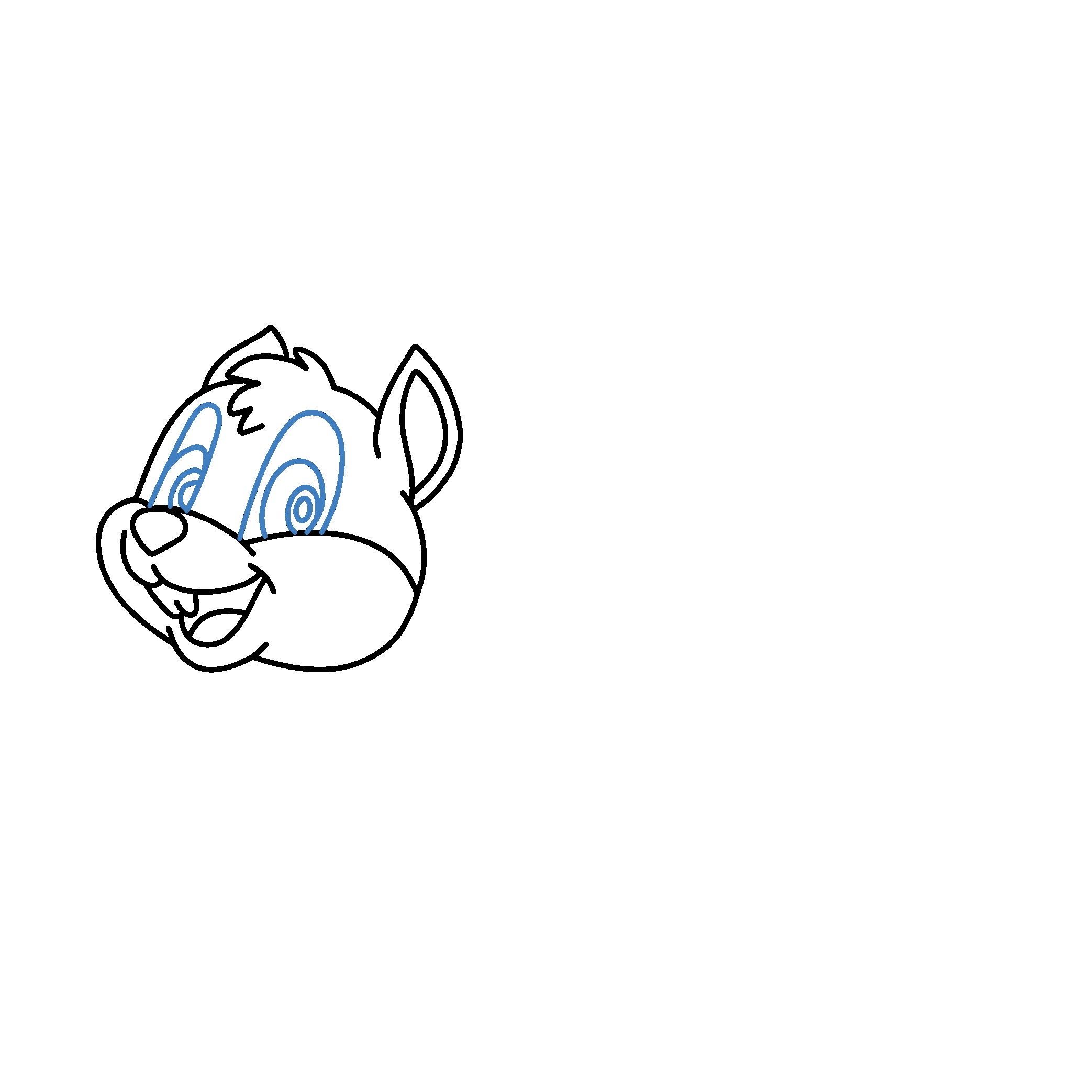 Hướng dẫn vẽ con sóc vui vẻ. - Bước 6