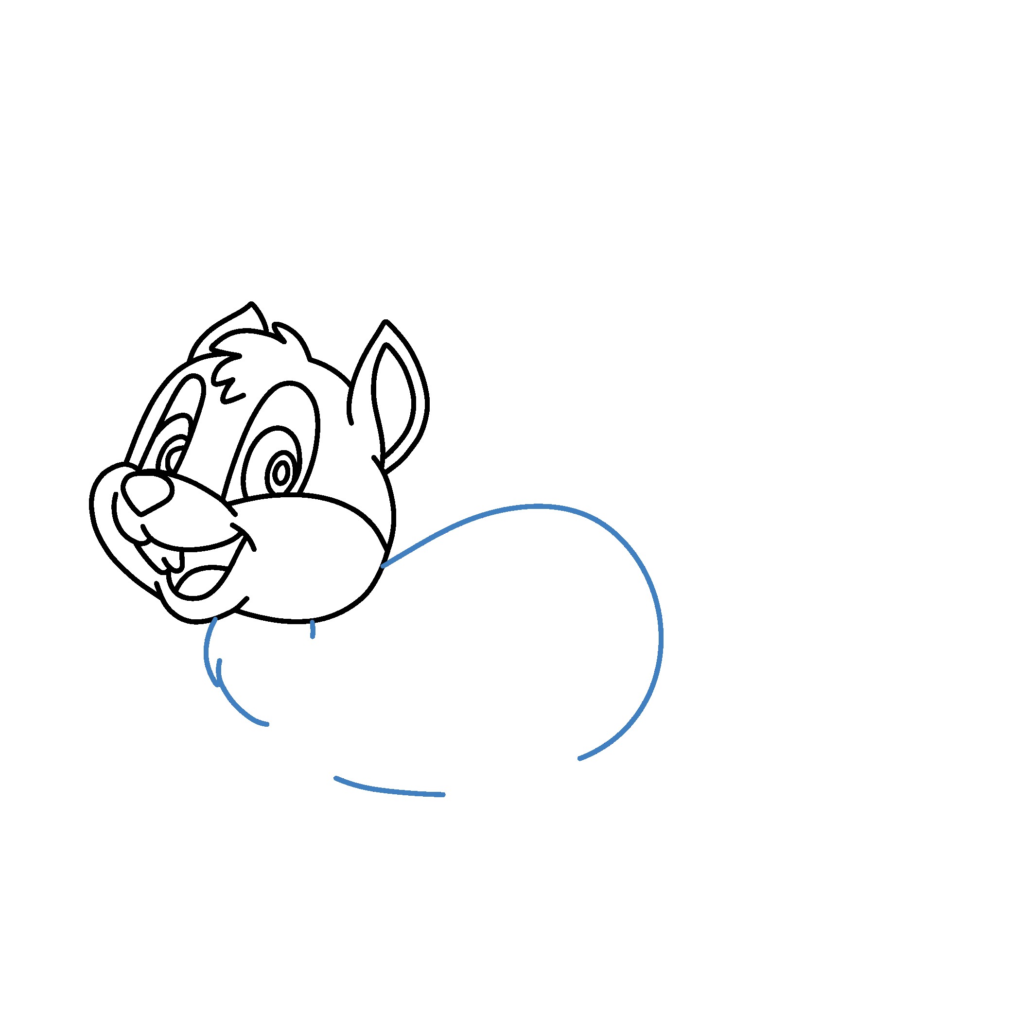 Hướng dẫn vẽ con sóc vui vẻ. - Bước 7