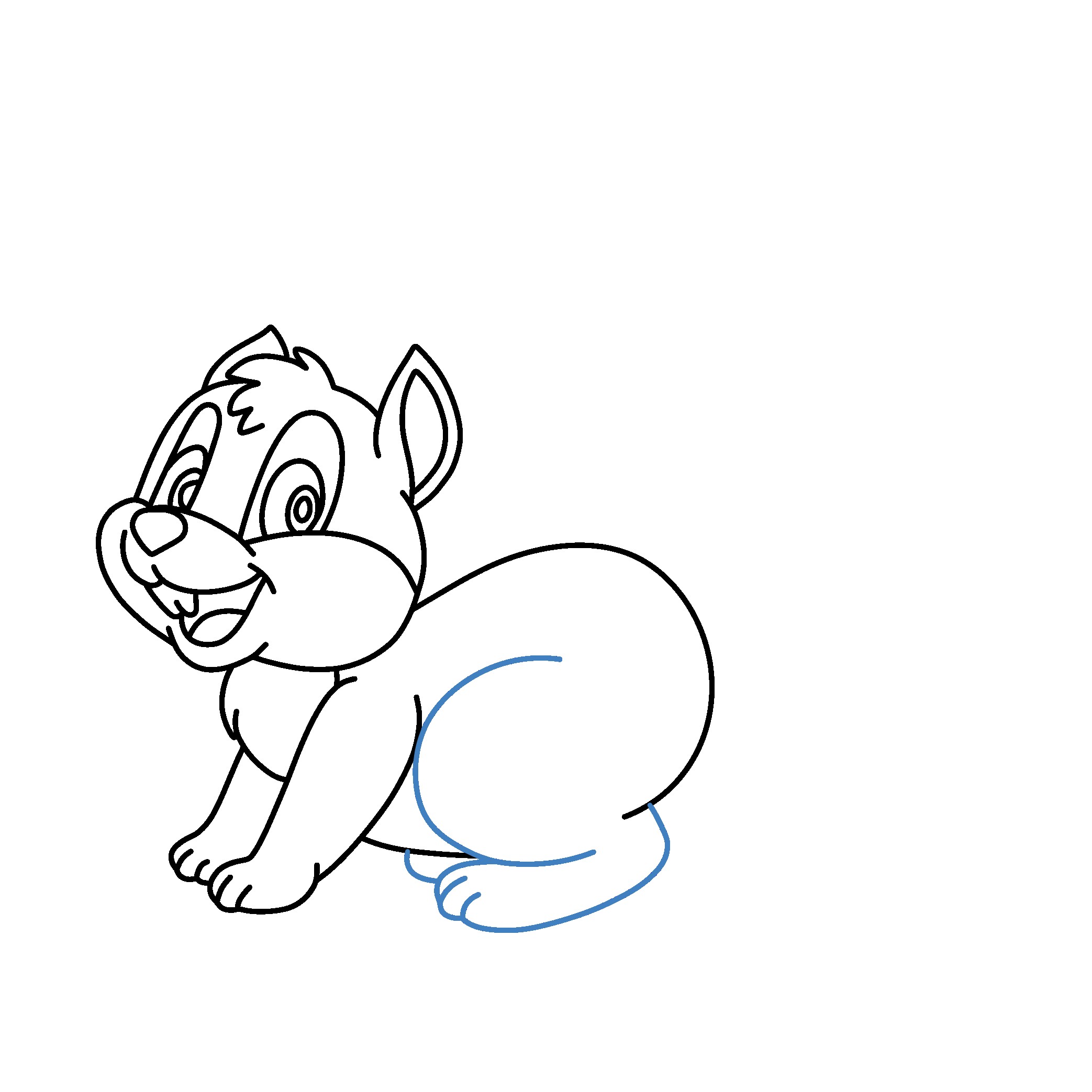 Hướng dẫn vẽ con sóc vui vẻ. - Bước 9