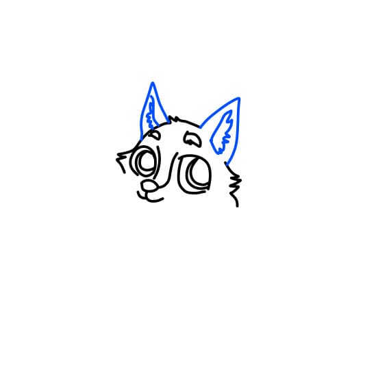 Hướng dẫn vẽ chú sói dễ thương - Bước 5