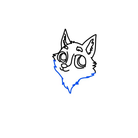 Hướng dẫn vẽ chú sói dễ thương - Bước 6