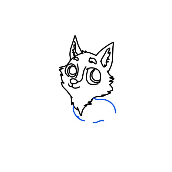 Hướng dẫn vẽ chú sói dễ thương - Bước 7