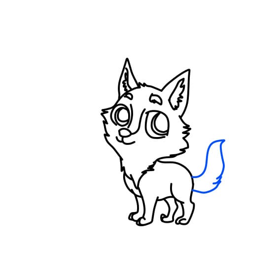 Hướng dẫn vẽ chú sói dễ thương - Bước 9