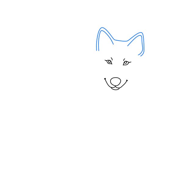 Hướng dẫn vẽ chú chó sói đáng sợ - Bước 3