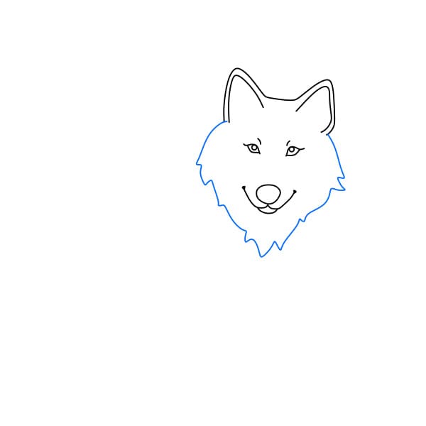 Hướng dẫn vẽ chú chó sói đáng sợ - Bước 4