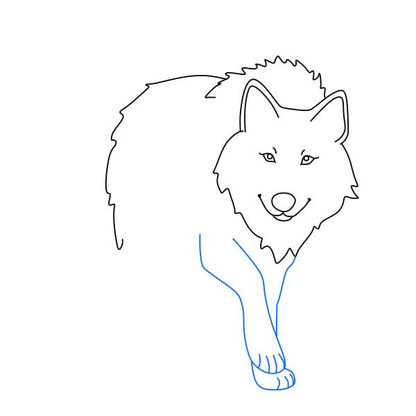 Hướng dẫn vẽ chú chó sói đáng sợ - Bước 6