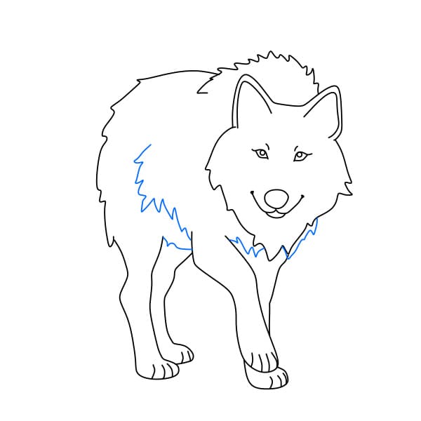 Hướng dẫn vẽ chú chó sói đáng sợ - Bước 7