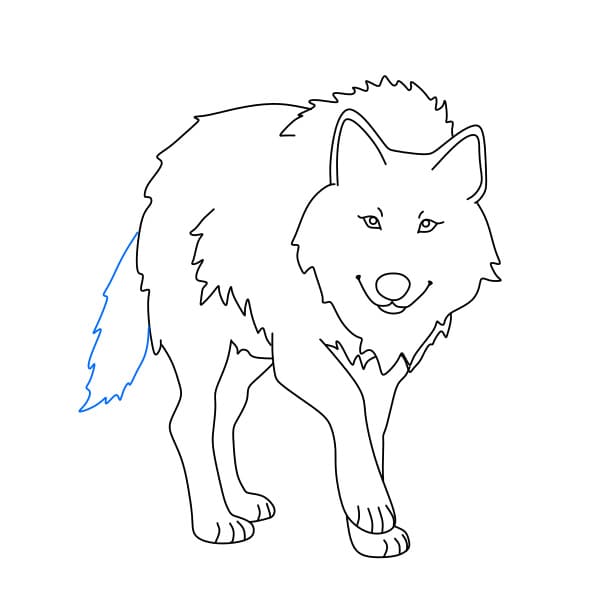 Hướng dẫn vẽ chú chó sói đáng sợ - Bước 8