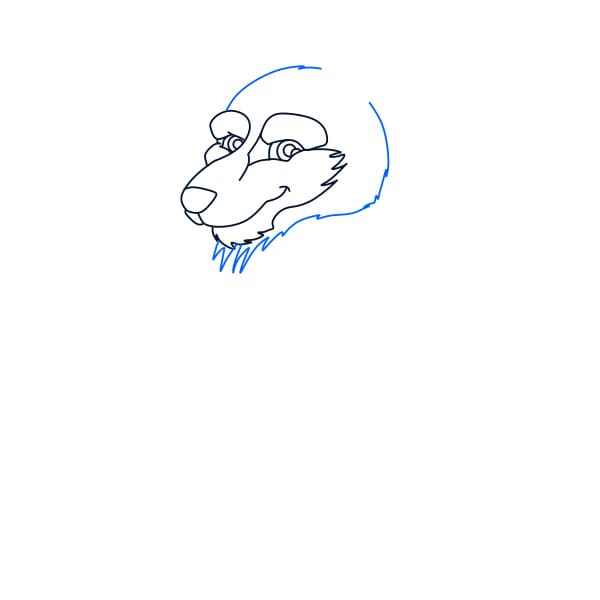 Hướng dẫn vẽ chú chó sói đơn giản - Bước 3