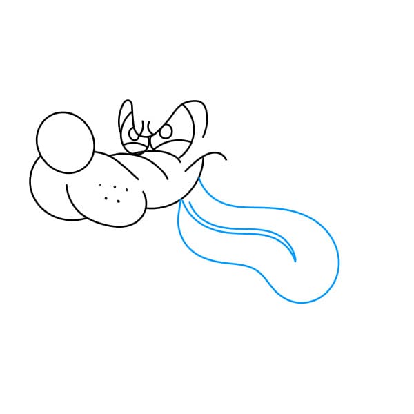 Hướng dẫn vẽ cái đầu sói - Bước 3