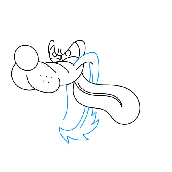 Hướng dẫn vẽ cái đầu sói - Bước 4