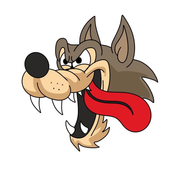 Hướng dẫn vẽ cái đầu sói