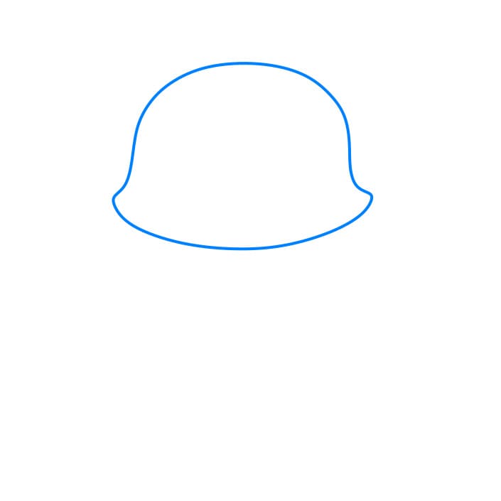 Hướng dẫn cách vẽ con sứa đơn giản và dễ thương - Bước 1