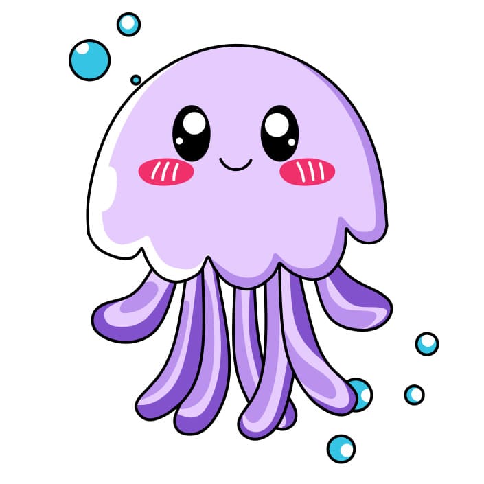 Cách vẽ con Sứa