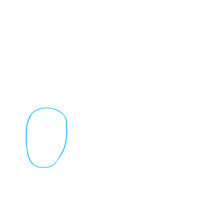 Hướng dẫn cách vẽ con tê giác to béo đơn giản và thật đẹp cho bé - Bước 1