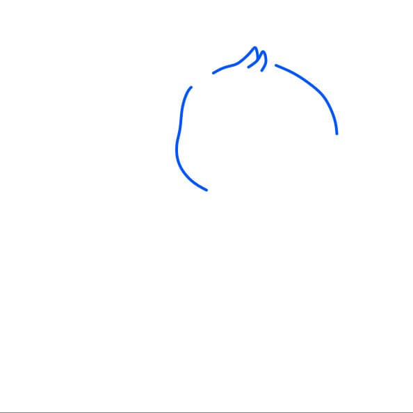 Hướng dẫn vẽ chú tê giác dễ thương - Bước 1