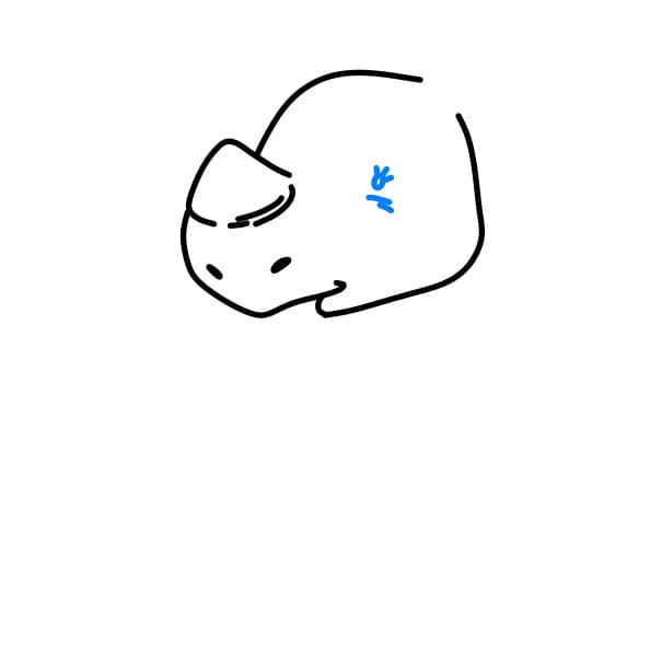 Hướng dẫn vẽ chú tê giác baby - Bước 4