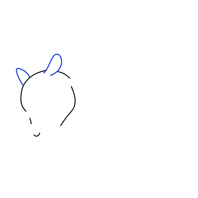 Hướng dẫn vẽ con tê giác đang tực giận - Bước 2