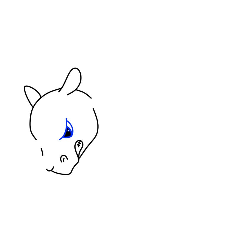 Hướng dẫn vẽ con tê giác đang tực giận - Bước 4