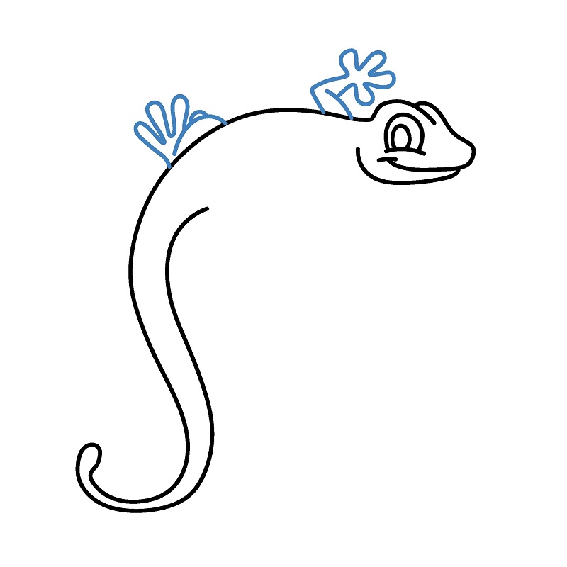 Hướng dẫn vẽ con thằn lằn cực kì đơn giản. - Bước 5