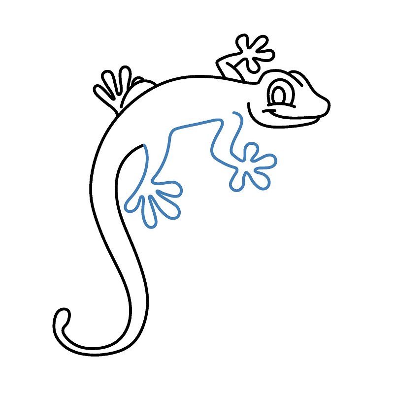 Hướng dẫn vẽ con thằn lằn cực kì đơn giản. - Bước 6