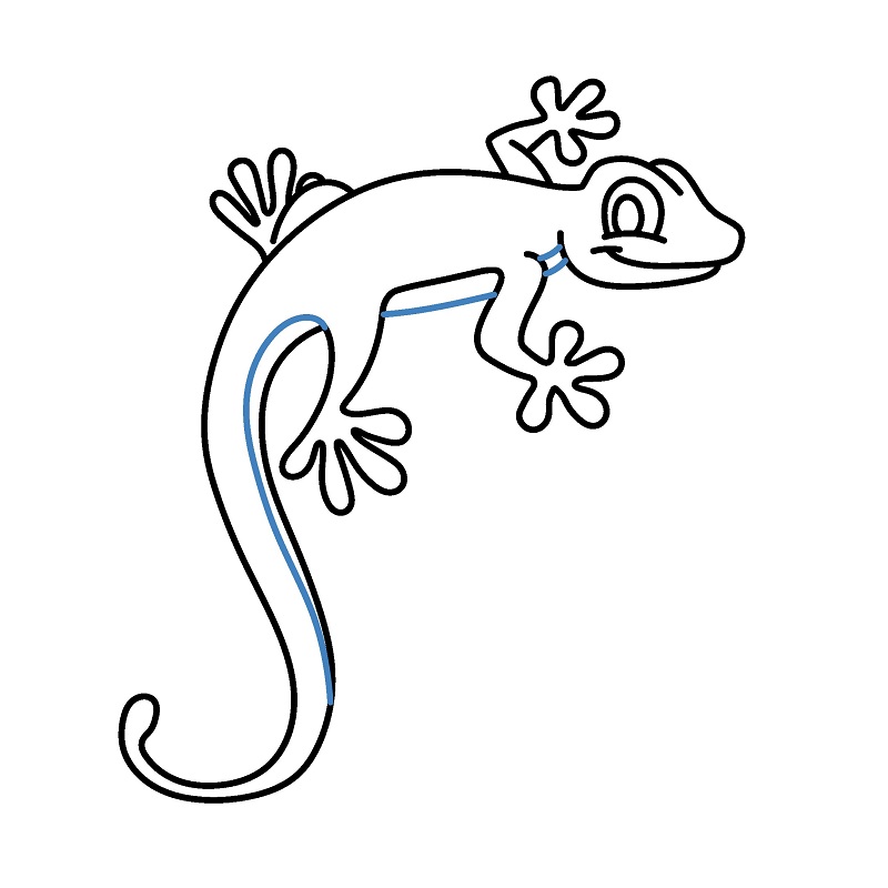 Hướng dẫn vẽ con thằn lằn cực kì đơn giản. - Bước 7