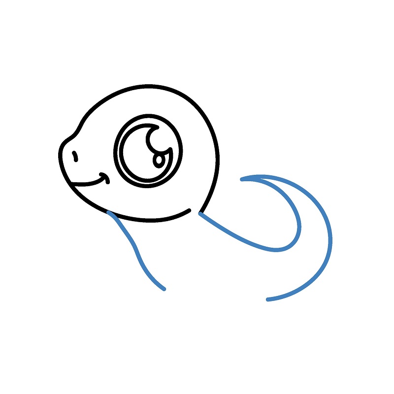 Hướng dẫn vẽ con thằn lằn nhỏ đáng yêu. - Bước 4