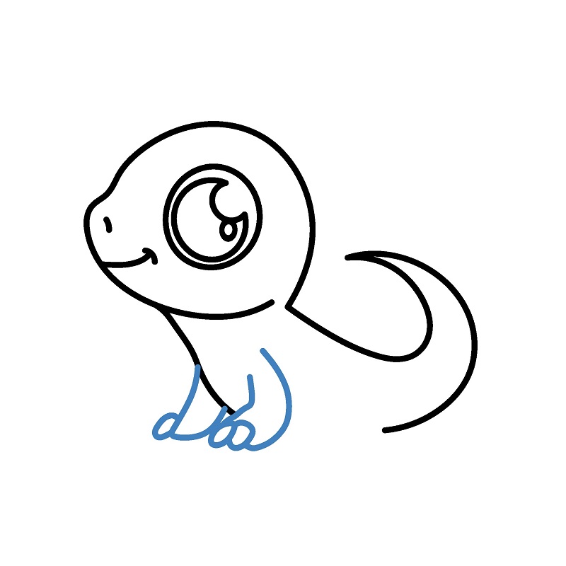 Hướng dẫn vẽ con thằn lằn nhỏ đáng yêu. - Bước 5