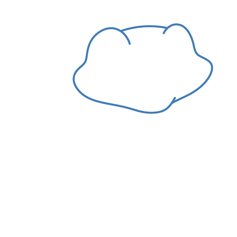 Hướng dẫn vẽ con thằn lằn hoạt hình dễ thương. - Bước 1