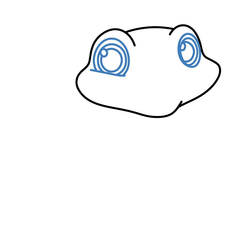 Hướng dẫn vẽ con thằn lằn hoạt hình dễ thương. - Bước 2