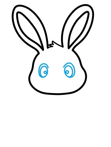 Hướng dẫn vẽ chú thỏ xinh đẹp đang cười - Bước 4