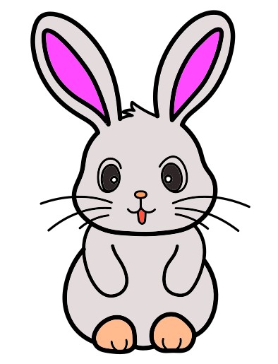 Hướng dẫn vẽ chú thỏ xinh đẹp đang cười