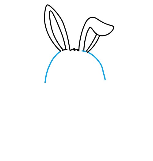 Hướng dẫn vẽ chú thỏ trắng đáng yêu - Bước 3